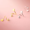Sweet Heart Climber Crawler Stud Earrings for Women Girls 925