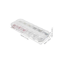 Mikinona Rhinestones for Nails DIY Nail Art Charms Manicure Decorations Box Kit Small Gems Versatile for Parties Weddings