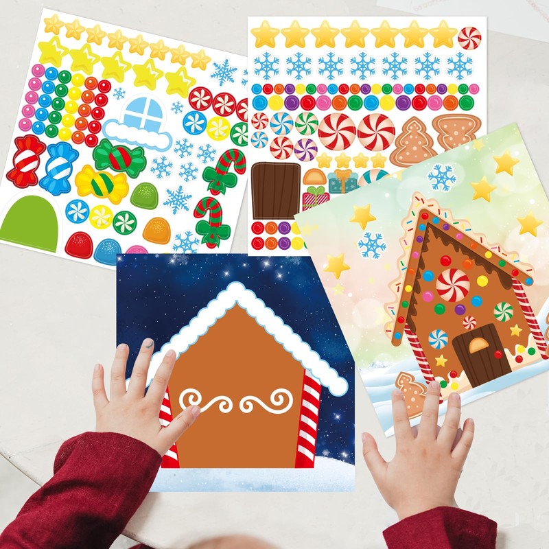 Make A Gingerbread House Stickers Christmas Stickers for Kids Holiday