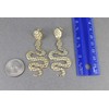 Gold snake earrings asp cleopatra toga serpent post stud dangle