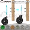 BOODVON 5" Heavy Duty Gate Caster, Spring Loaded Gate Wheels,