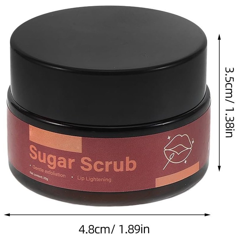 Exfoliante Labial de Azúcar Morena 20g para Labios Secos y