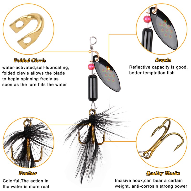 SHADDOCK Fishing Lures Kit Spoon Spinnerbaits Swimbait Crankbaits Minnow Variety