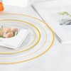 Lullaby 200PCS Clear Plastic Plate with Gold Rim, Includes 100pcs