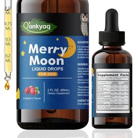 Kids Magnesium Liquid Drops with L-Theanine for Calm & Sleep | Vegan Supplement with Vitamin D3 & B6 for Focus, Relaxation & Healthy Sleep | Natural C