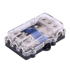 12 V Distribution Block, Mini Anl Fuse Holder, Fuse Holder 12 Volt, 3-Way Car Fuse, Auto-O Fuse Block, Electric, Universal, 60 A, Car, Vehicle, Stereo, O, Power, Fuse Box, Holder