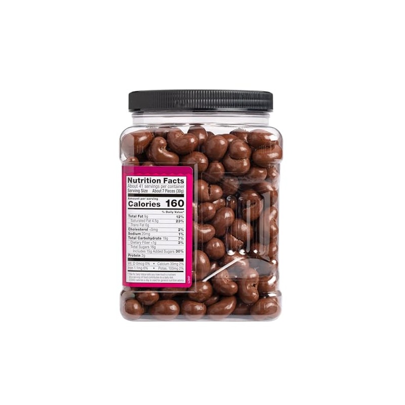 Milk Chocolate Covered Cashews, 44 oz (44 Ounce (1 Pack))