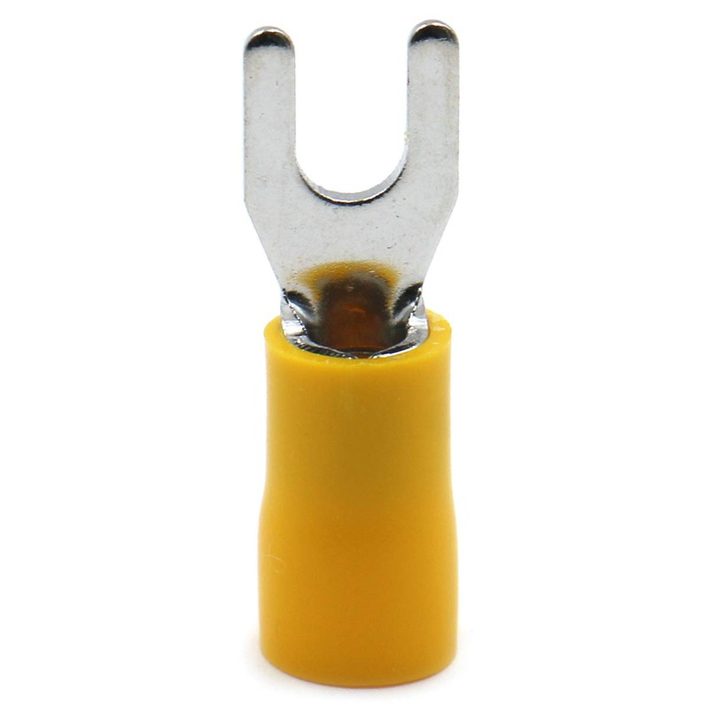 Baomain Insulated Fork Spade Wire Connector Electrical Crimp Terminal SV5.5-4