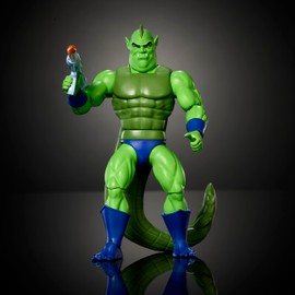 Masters of The Universe Origins JBM95 5.5-Inch Whiplash Action Figure 1980s Motu TV Villain with Tail, Detailed Design and Rocket Launcher