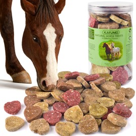 KATUMO Horse Treats, Made with Apple Banana Strawberry and Carrot, Natural Healthy Snacks for Horse Training Rewards and Daily Feeding, 1 lbs