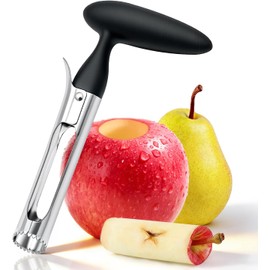 Premium Stainless Steel Apple Corer Tool - Easy to Use Fruit Seed Remover for Kitchen