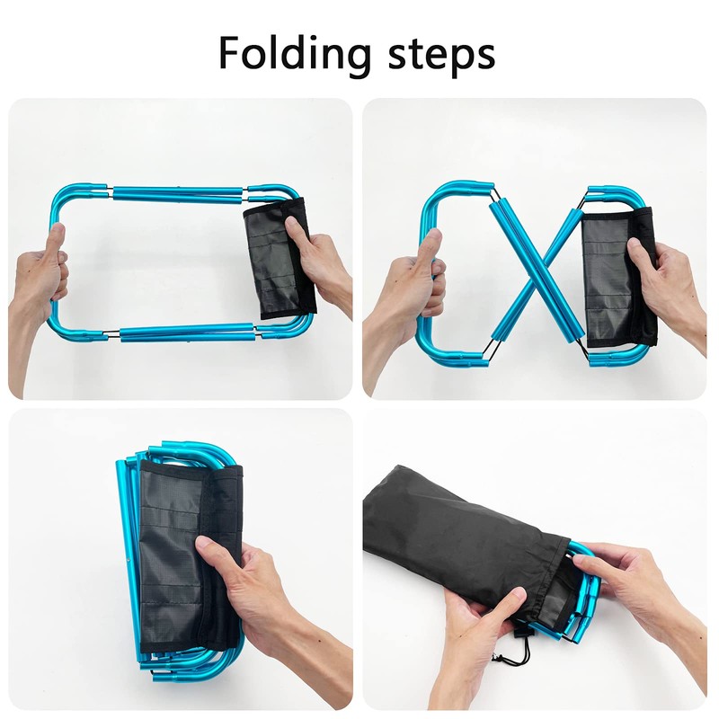 LYHLYA - Mini taburete plegable portátil, pequeño taburete de camping
