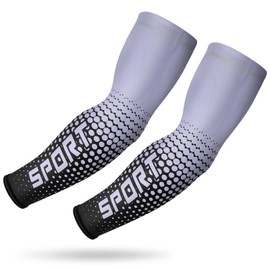 Eadali Arm Cover, 5 Colors, Plain, Cold Sensitive Effect, UV Protection, Sweat Absorbent, Quick Drying, Antibacterial, Odor Resistant, UPF 50+, Sun Protection, For Gaming/Sports, gray, L