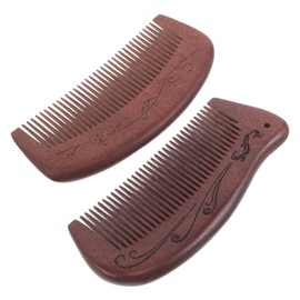 OATIPHO 2pcs Sandalwood Hair Combs Fine Tooth Scalp Massage Combs for Hair Health Reduced Damage for Men and Women