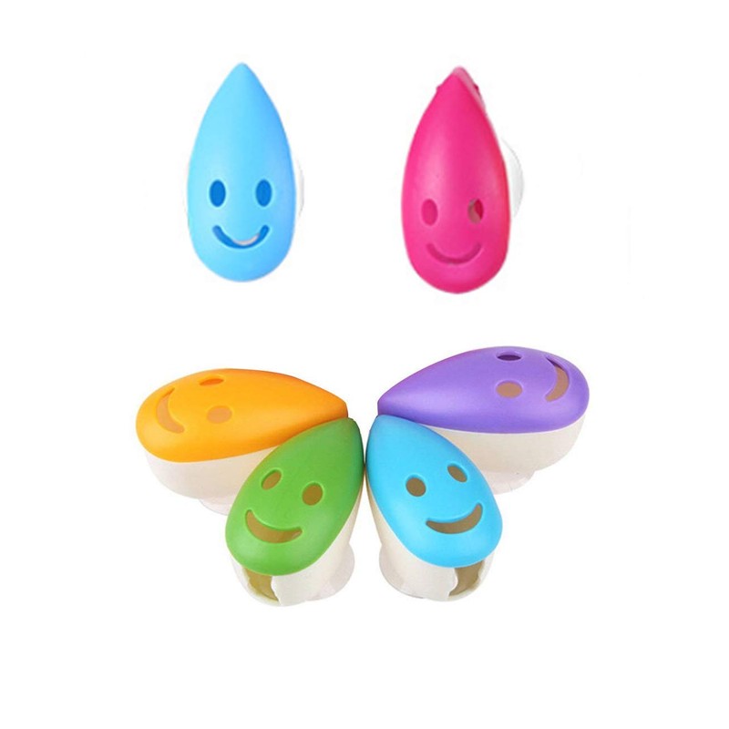 VADOO 6Pcs Toothbrush Head Cover Cap Suction Cup Toothbrush Case