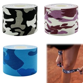 SGERUFZ 3 Rolls Kinesiology Tape, Waterproof Kinesio Tape and Sports Tape for Sports, Muscles, Shin Splints, Ankle, Knee, Shoulder