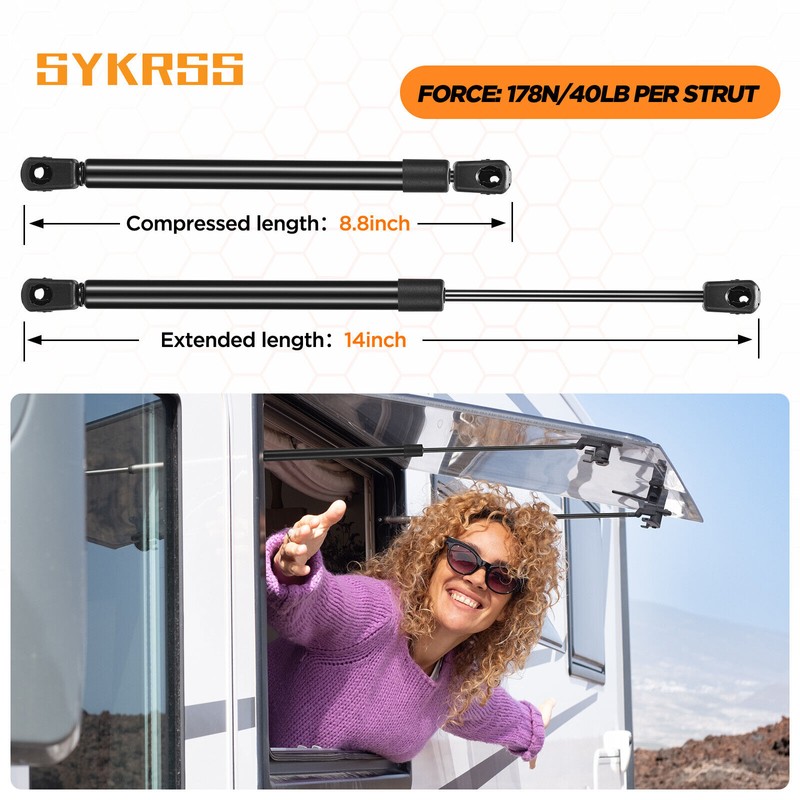 14in 40Lbs 178N Gas Strut Shocks Lift Support for Truck