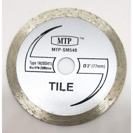 MTP Brand SM540 3" Wet Dry Continuous Diamond Circular Blade Compatible to use for Max Rotozip Saw Max Tiler Saw Max SM20 and Rotozip zipsaw RFS1000 (1) -7/16" Arbor