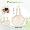 Qulkws 2 Pcs Reusable Mesh Grocery Bags, Portable Long Handle