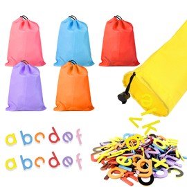 Magnetic Letters Colour Sorting Toys, HOSHINO 162 Pcs Alphabet Fridge Magnets, Educational Spelling Learning Games Toys, ABC Letter for Children Toddler Preschool (6 Set)