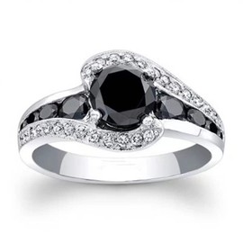 925 Sterling Silver Shiny Full Diamond Ring Cocktail Rings Round Cut Black Onyx Marcasite/White Cubic Zirconia Rings CZ Vintage Eternity Engagement Wedding Band Ring for Women TZ.27, US Code 6, Zirconia,925 Sterling Silver,Metal, Cubic Zirconia