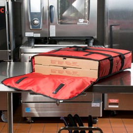 TrueCraftware- 20" x 20" Insulated Pizza Bag Holds 2 of 18" Pizza Leatheroid's PVC with Nylon Edges Exterior- Insulated Pizza Warmer Bags Pizza Delivery Bags Pizza Bag for Personal Professional Use