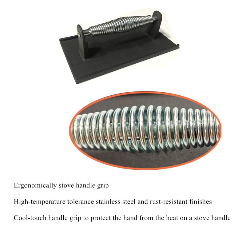 Heavy Duty Steak Weight/Bacon Press with Wooden Handle, Cast Iron