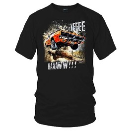 Wicked Metal Dukes car Jump, Yeehaw, Dukes of Hazzard Shirt, Muscle Car Shirt, Dukes Shirt Black