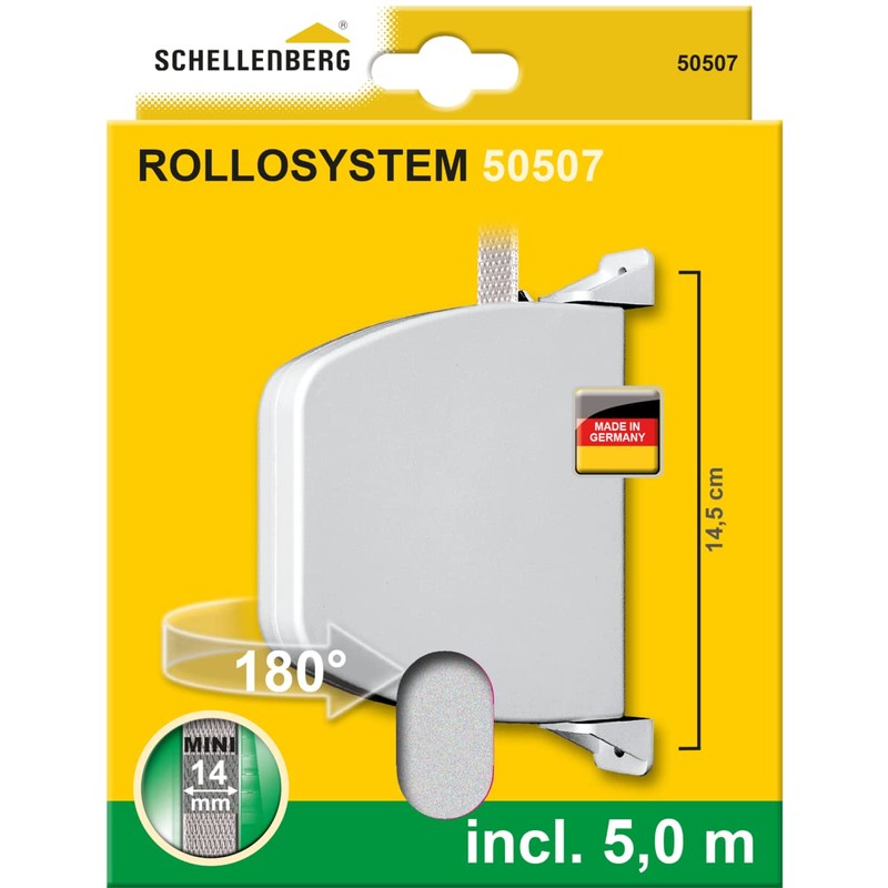 Schellenberg Screw-in Winder with Mini and Maxi Strap, White, 50507