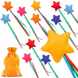 ZEBNYYA 12PCS Star Bean Bags Toss for Kids, Nylon Cornhole Bean Bags for Tossing with 1 Carry Bag, Colorful Bean Bag with Ribbons for Cornhole Toss Game Set, Party, Carnival Game, Outdoor Toy Supplies