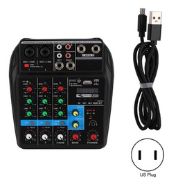 Mini USB Bluetooth Sound Card 4-channel Mixer for Household Stage