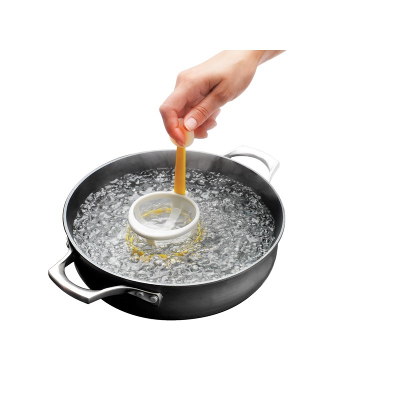 Chef'n Yolkster Egg Poacher Cup, Egg Poaching Basket with Handle,