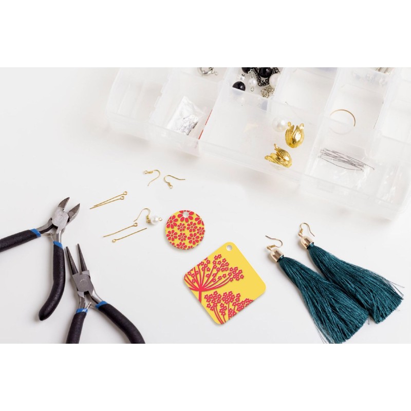 Arbuya Flowers Polymer Clay Texture Mat for Earrings Jewelry Making,