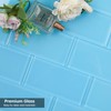 Diflart Blue Glass Subway Tile, 3x6 Inch, 4 Sq.Ft, Glass
