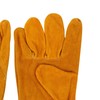 Heat Resistant Cowhide Leather Work Gloves for Welder and Driver,