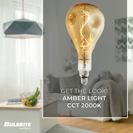 Bulbrite LED Grand Filament Nostalgic Droplet Shaped Light Bulb, 60 Watt Equivalent, 2000K, Antique