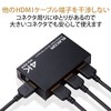 Elecom DH-SW4KP31BK HDMI Switcher, 4K, 60 Hz (18 Gbps), 3