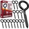 14PCS Black Screw Eyes - 3.2 Inch Heavy Duty Eye