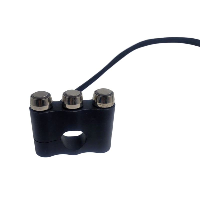 Rayana 7/8" Motorcycle Handlebar 3 Button ON-Off Switch for Horn