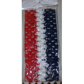 12 Pack New Headbands Sweatband Red,White, Blue Striped Crochet (12)