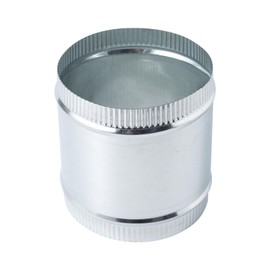 ZOWZEA 6 Inch Round Galvanized Steel Duct Connector - Metal Ventilation Pipe Coupler - Dryer Vent Hose Extension - HVAC Ducting Coupling for Straight Connection