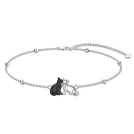 Cat Bracelet 925 Sterling Silver Cat Jewellery Cat Gifts for Women Cat Lovers, Sterling Silver
