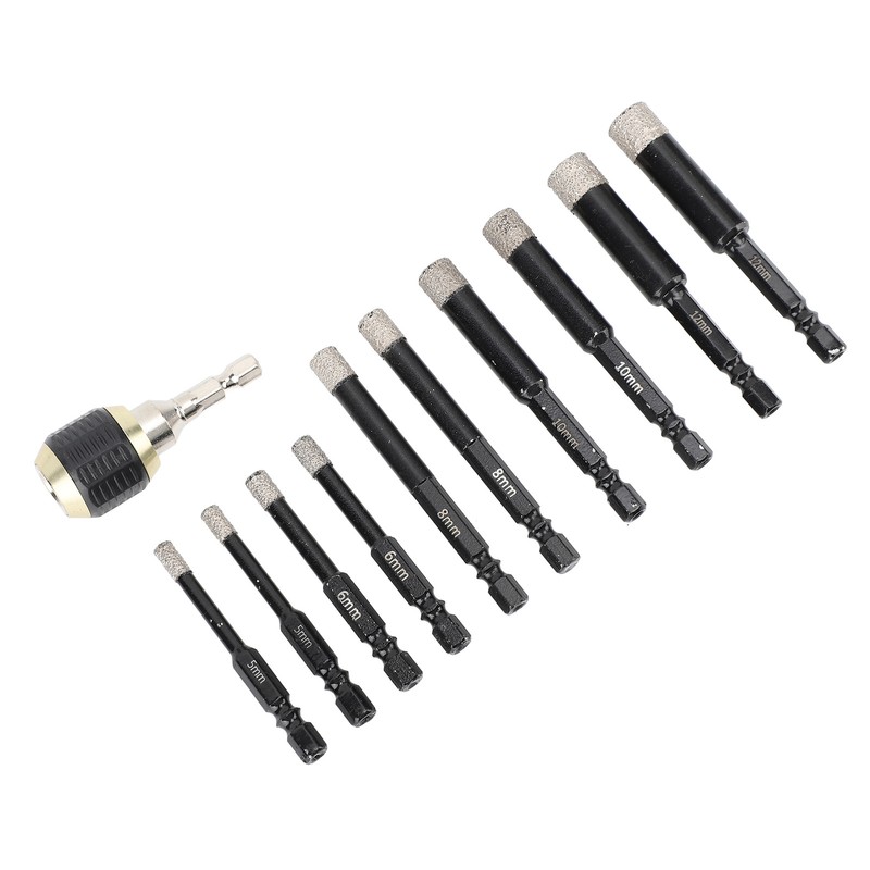 Diamond Drill Bits Set Hex Shank Diamond Hole Saw Kit