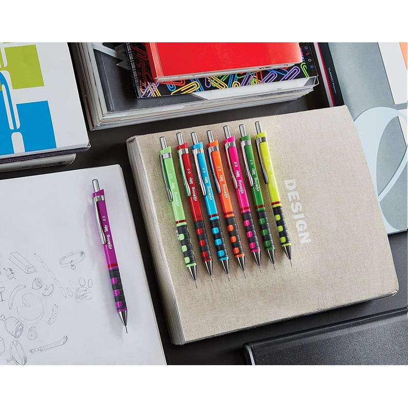 rOtring Tikky Colour-Coded Mechanical Pencils | 0.5 mm | Black