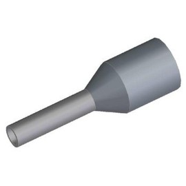 Toyo Giken TA0.75-8GY-100P Ferrule with Insulated Sleeve Rod Crimp Terminal 0.03 in (0.75 mm) 2 Conductive Part 0.3 in (8 mm) Ash 100 per Bag