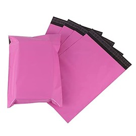 200 Strong Pink Mailing Postal Bags, 25cmx35cm Mailers, Poly Plastic Postal Self Seal Postage Packaging Posting Shipping Post Parcels Package Mail Envelopes, Storage Packing Waterproof Tear-Proof
