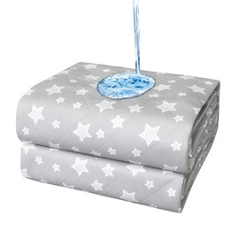 Reusable Bed Pads 34"x36" 2 Pack , Absorbent Waterproof Bed Pads Non Slip for Incontinence , Waterproof Incontinence Pads Quilted for Seniors, Bedwetting Kids, Aldults, Pets, Grey