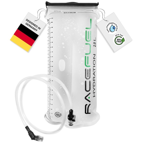 RaceFuel Outdoor Hydration Bladder with Hydration Tube for Sports and