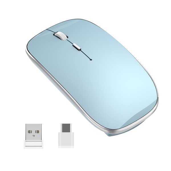 Halpilt Wireless Mouse Chargeable Portable Silent Wireless Mouse USB and