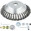 AILEETE 6'' Steel Wire Wheel Brush Weed Trimmer Head for